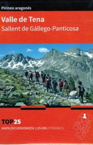 MAPA TOP 25 VALLE DE TENA. SALLENT DE GÁLLEGO-PANTICOSA